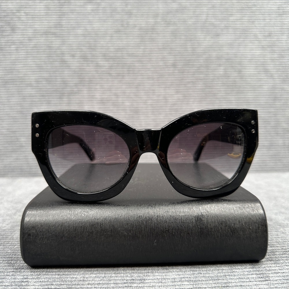 Velvet Canyon The Havana Y2K‎ Sunglasses Black Acetate Cat Eye Frame WET Vtg